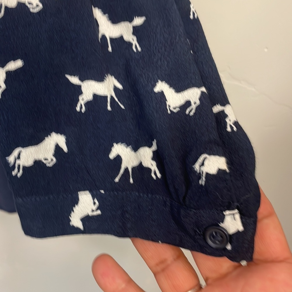 Anthropology Porridge Horse Patterned Top XL - Picture 5 of 7